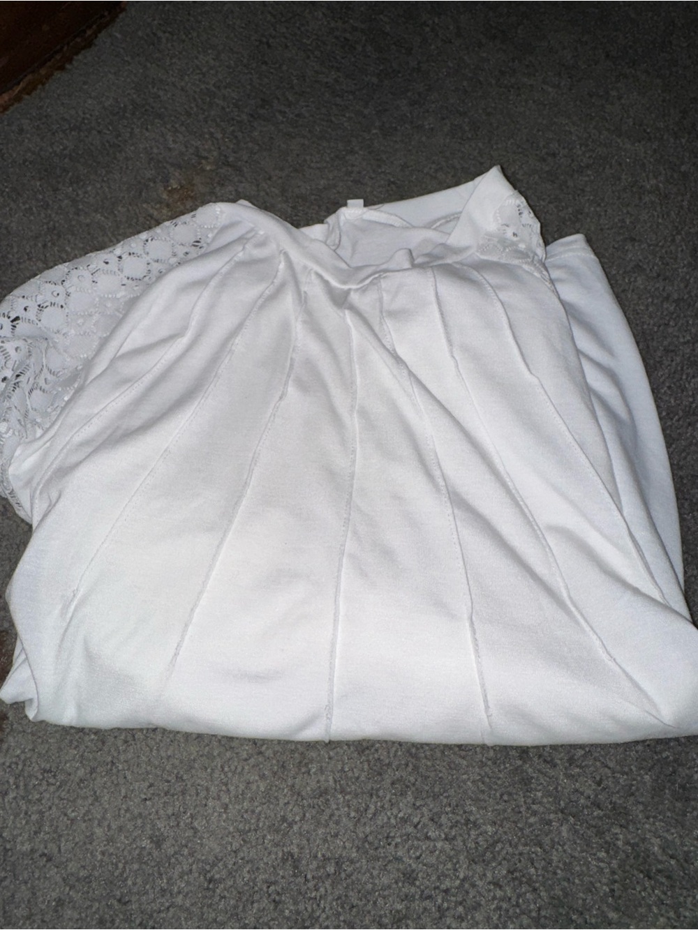Amazon White Women's Lace-Detail Top